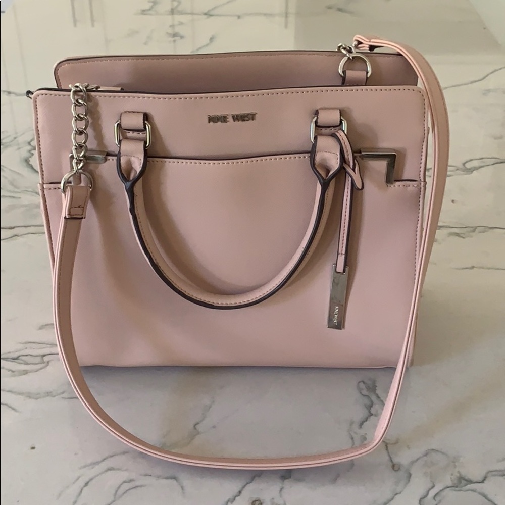 Pink Mauve Nine West Crossbody Shoulder Tote Bag